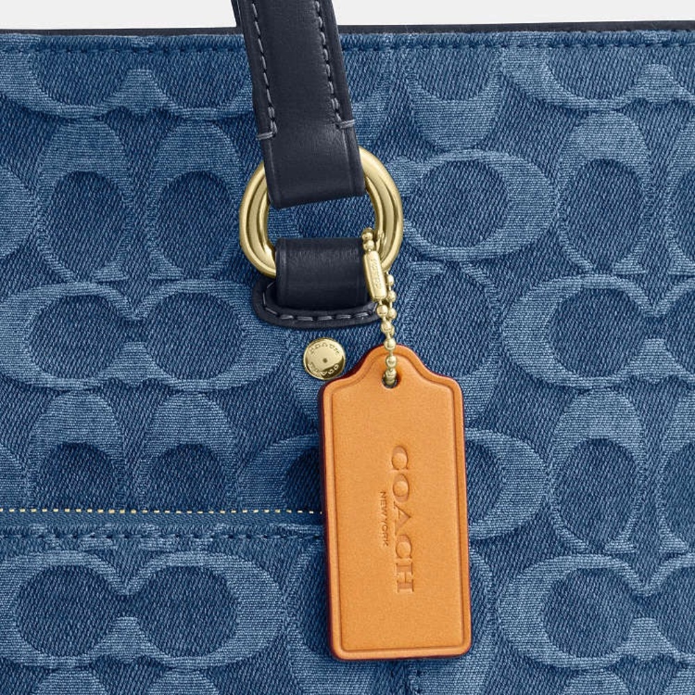 NWT Coach  Signature Denim Station Tote Bag - Picture 6 of 11